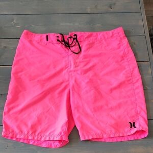 Hurley Mens Neon Pink Board Shorts